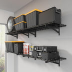 4 Pack Garage Shelving Wall Mounted, 1.5x4ft, 1400LB Heavy Load