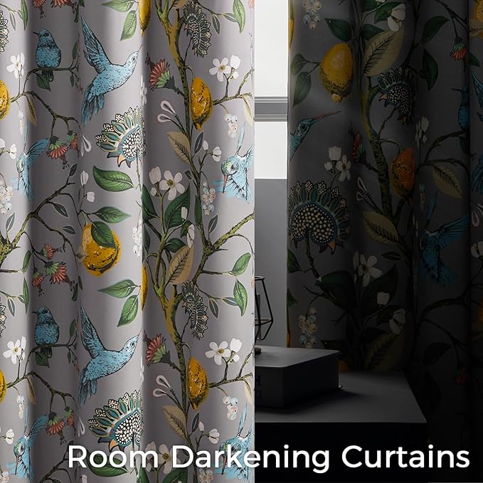 Topfinel 54 Inches Long Short Grey Blackout Curtains - Image 4
