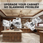 Soft Close Cabinet Hinges for Kitchen, 1” Overlay, 4 Pack