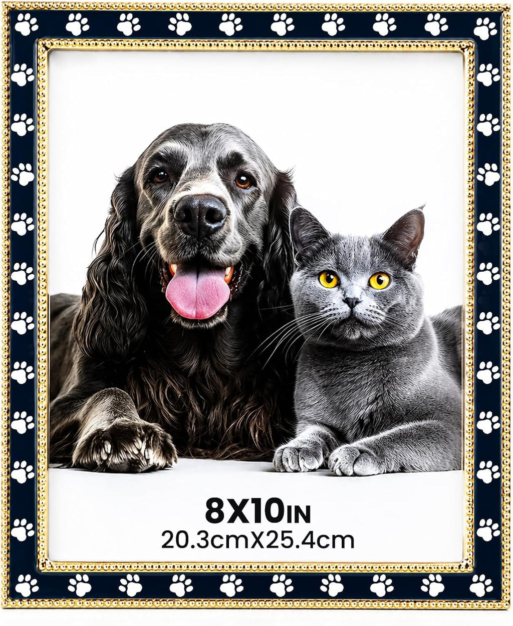 Dog Picture Frame - 5x7 Metal Cute Picture Frames,Pet Memorial Gifts for Dogs Perfect for Home Decor, Office Desk & Gifting to Pet Lovers