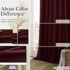 Guken 100% Blackout Curtains 120 Inch Length 2 Panels Set - Image 7