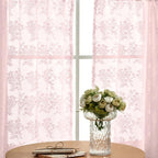 YJ YANJUN Vintage Lace Curtains 36 inch Length 2 Panels - Image 3