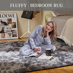 Large Area Rugs for Living Room, 6x9 Feet Fluffy Shag Fuzzy Plush Soft Bedroom - Image 2