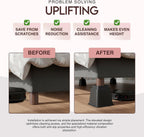 Utopia Bedding Heavy Duty Bed Risers, 3, 5, 8 Inch, Pack of 4, Black
