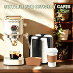 16 oz coffee cups with lids 100 Pack,disposable coffee cups with lids,Sleeves, and Stirrers,Hot/Cold Beverage Drinking Cup for Water, Juice or Tea, Suitable for Home, Shops and Cafes