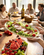 famiware Serving Platters Set of 3 Sizes - Oval, Cappuccino White