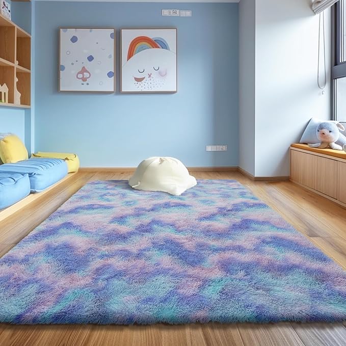 Shag Area Rug for Bedroom 3x5, Fluffy Area Rugs for Living Room, Soft Fuzzy Rug - Image 7