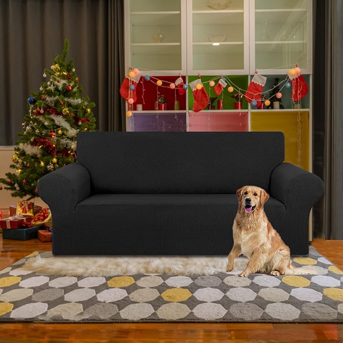 KEKUOU Stretch Loveseat Sofa Cover Slipcover, Couch Covers - Image 2