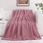Dusty Pink Throw Blanket 108"×90" inches Gifts - Image 2