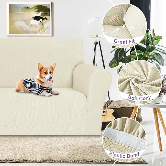 ZNSAYOTX Oversized Super Stretch Couch Cover, New Striped Sofa Covers - Image 3