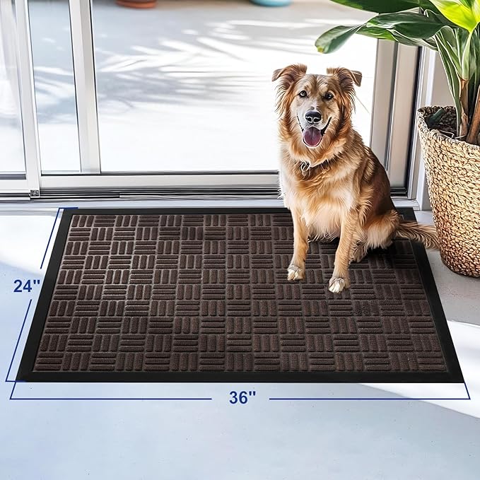 Mibao Front Door Mat, Heavy Duty Durable Welcome Mat - Image 2