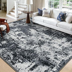 Washable Area Rugs 7x10 Non-Slip Modern Abstract Soft - Image 2