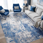 Washable Area Rugs 4'x6' Non-Slip Modern Abstract Soft by RELEANY