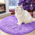 OLANLY Purple Round Rugs for Bedroom by OLANLY