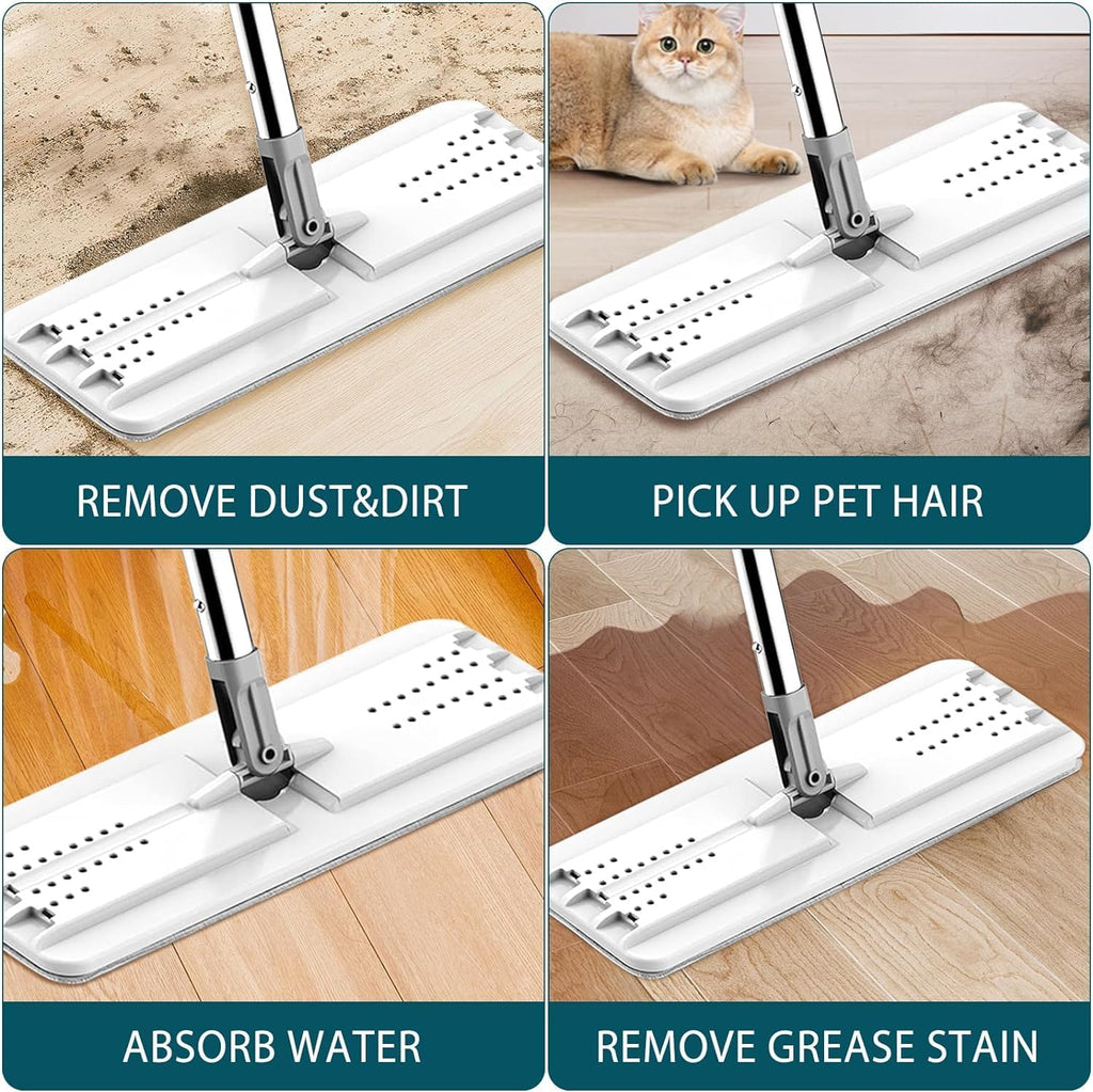 8 Pack Mop Replacement Pads Compatible with Joymoop Flat Mop