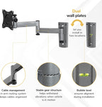 Mount-It! Lockable RV TV Mount for Camper, Trailer, Motorhome, Truck & Boat, Full Motion, Quick Release, Rust-Resistant Aluminum, Dual Wall Plates for Indoor & Outdoor, 19-43 TVs, 33 lbs, VESA 200x200