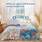 MSGKV Boho Throw Blanket for Couch Cotton Floral Blanket 50"x60" Throws for - Image 3