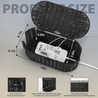 Oval Rattan Style Cable Management Box, Cable Organizer Button Loop Closure