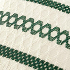 MIULEE Set of 2 Dark Green Boho Christmas Decorative Pillow Covers 20x20 Inch - Image 4