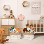 Large Book Storage Basket - 15 x 11 x 9 Book Bin