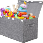 popoly 167L Large Toy Box Storage with Lid, Collapsible Kids Toy Storage
