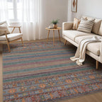 Nakagishi 6X9 Area Rugs Living Room: Washable Large Vintage Rug Neutral by NakagishiAreaRug