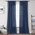 Navy Blue Curtains 108 inch Length by Jolilight