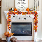 DearHouse 2 Pack Fall Garland Maple Leaf, 5.9Ft/Piece 7 Colors Hanging Vine Garland Artificial Autumn Foliage Garland Thanksgiving Decor for Home Wedding Fireplace Party Christmas