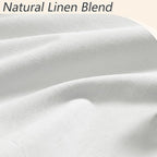 White 100% Blackout Linen Curtains 100 Inch Length 2 Panels Set - Image 6