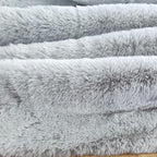 Ghouse Faux Rabbit Fur Round Rug 3ft Grey Round Rugs - Image 6