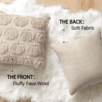 MIULEE Fall Pillow Covers Pumpkin Fall Decor 18x18 Beige