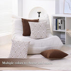 HPUK Decorative Throw Pillow Covers Set of 4 Geometric Design Linen Cushion - Image 6