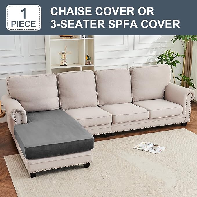 Couch Cover Velvet Chaise Cushion Cover - Image 4