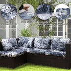 8Pcs Outdoor Cushion Covers, Patio Cushion Covers, Stretch Elastic Slipcovers - Image 3