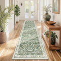 Yamaziot Washable Runner Rug 2x8 – Non Slip Boho Floral Hallway Runner Rug by Yamaziot