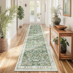 Yamaziot Washable Runner Rug 2x8 – Non Slip Boho Floral Hallway Runner Rug by Yamaziot