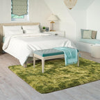 Goideal Fluffy Rug for Bedroom Living Room, 5x7 Green Area Rugs, Faux Fur Shag - Image 3