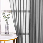 NICETOWN Sheer Curtains 120" Extra Long Voile Texture, Grommet Top Soft Voile - Image 3