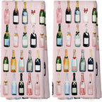 Bar Cart Accessories Kitchen Towels, Bar Cart Decor, Champagne Accessories Bathroom Decor, Hostess Gifts for Women, Cocktail Gift Bachelorettes Decorative Tea Dish Towels 16x24 Inch