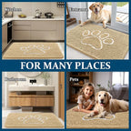 OLANLY Dog Door Mat for Muddy Paws 54x32, Paw Print Design, Absorbs Moisture - Image 8