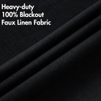 MIULEE Linen Texture Curtains for Bedroom Solid 100% Blackout Thermal Insulated - Image 5