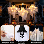 Swinging Hanging Ghosts, Halloween Decorations, Ghosts for Trees Outdoor
