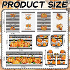 Fourluoo 10 Pcs Fall Kitchen Decor Hello Pumpkin Kitchen Accessories Set