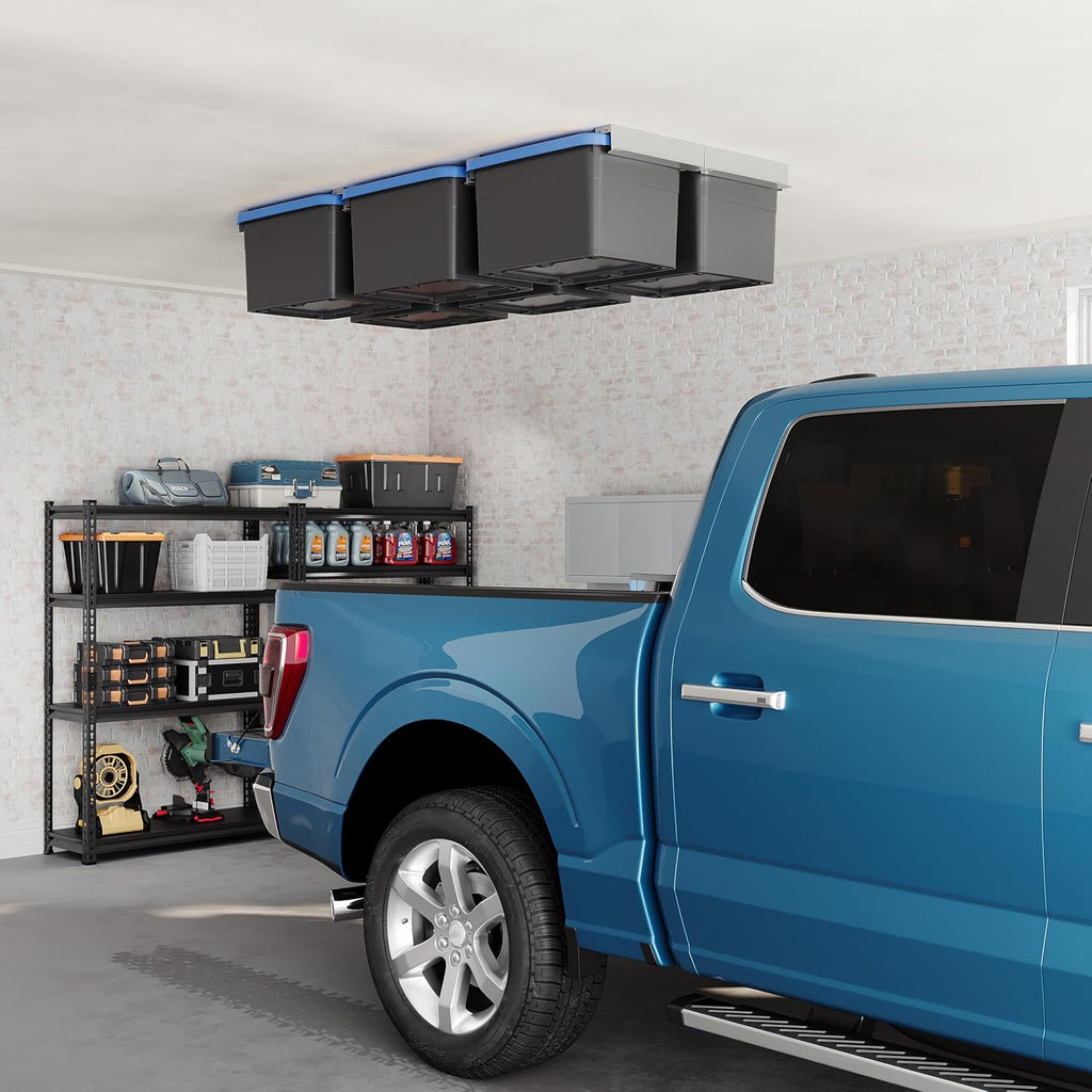 8pcs Heavy Duty Overhead Garage Storage Rack, Connectable Double