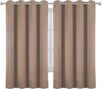 LEMOMO Cappuccino Thermal Blackout Curtains/52 x 54 Inch/Set of 2 Panels Room - Image 2