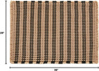 TYUU Waffle Bath Mat, Boho Bathroom Rugs Non Slip, 30x20 Black & Khaki