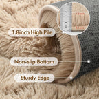5x7 Ft Shag Beige Rugs for Bedroom Living Room, Ultra Soft Fluffy Furry Area - Image 6