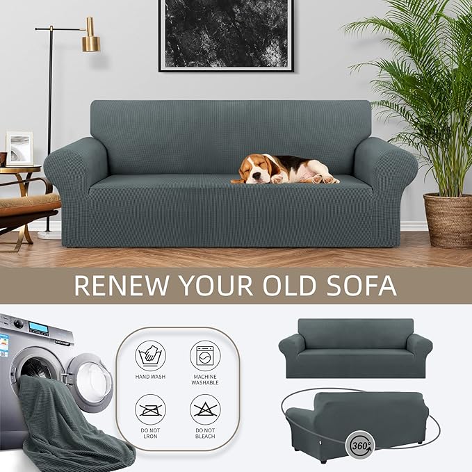 KEKUOU Stretch Sofa Cover Slipcover ，Couch Covers - Image 3