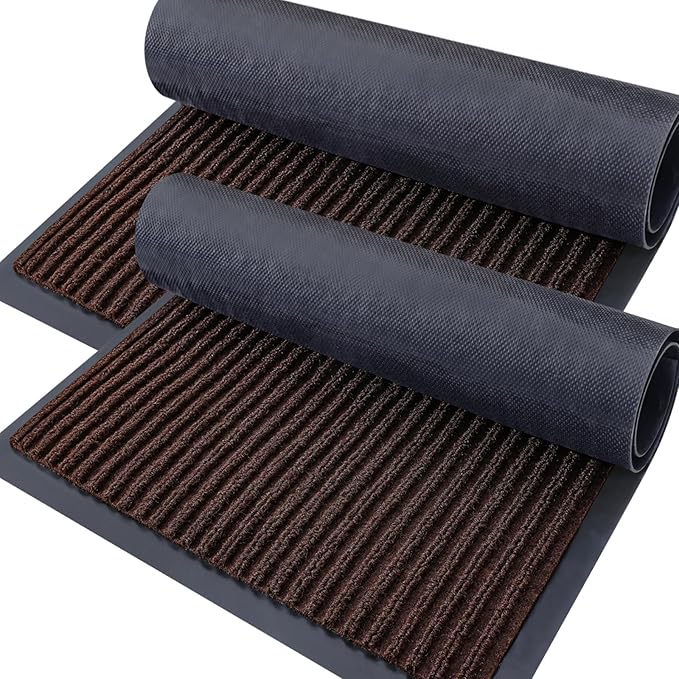 OLANLY Front Door Mat Indoor Outdoor Entrance, Waterproof Heavy Duty Doormat by OLANLY