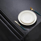 6 Pack Satin Table Cover Rectangle, 60 x 84 Inches, Black